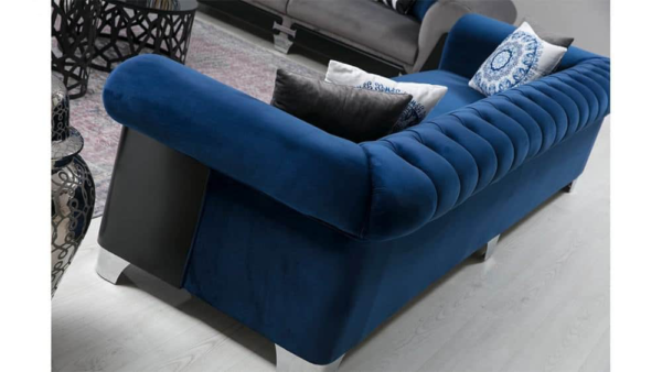 Nish Blue Avangarde  Chesterfield Living Room Sofa Set - Image 3