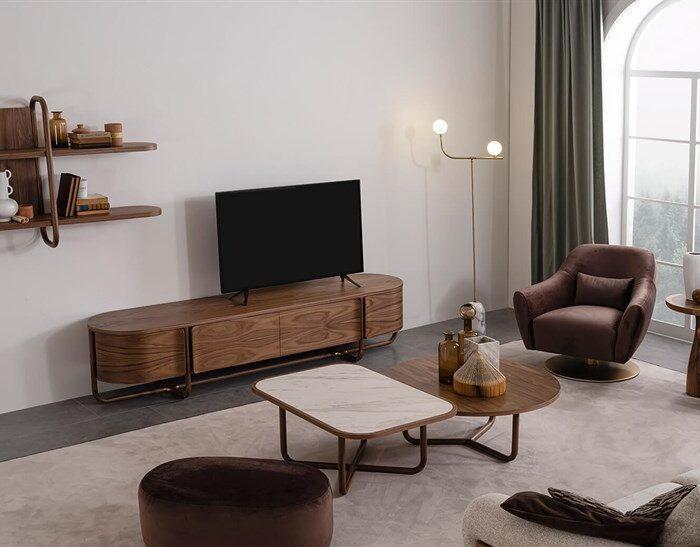 Eliza Natural Walnut Wood  With Metal Dining Room Set - Image 18