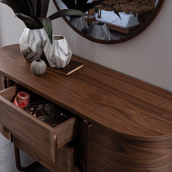 Eliza Natural Walnut Wood  With Metal Dining Room Set - Image 34