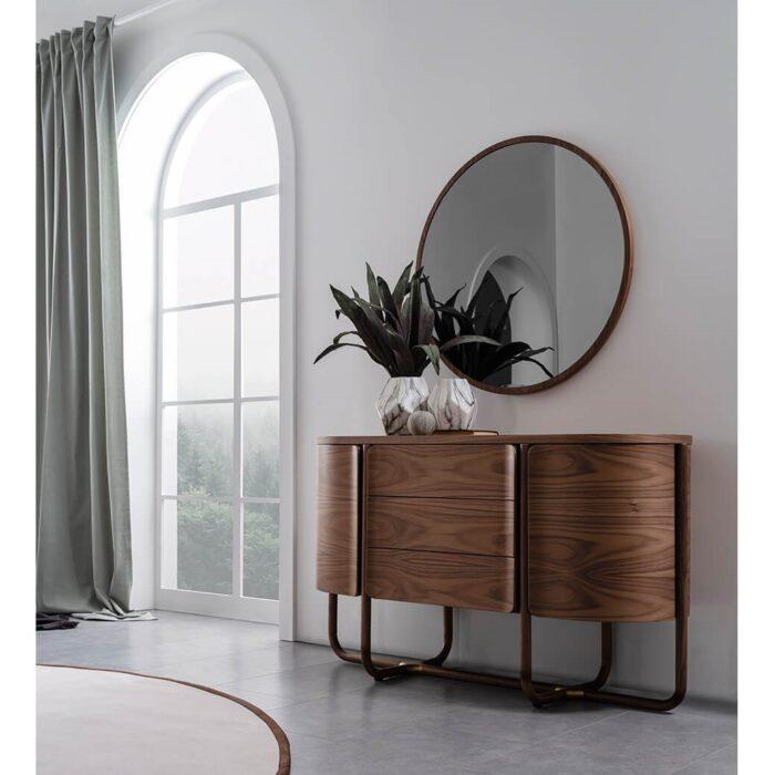 Eliza Natural Walnut Wood  With Metal Dining Room Set - Image 35
