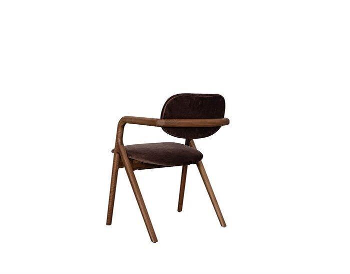 Eliza Natural Walnut Wood  With Metal Dining Room Set - Image 5