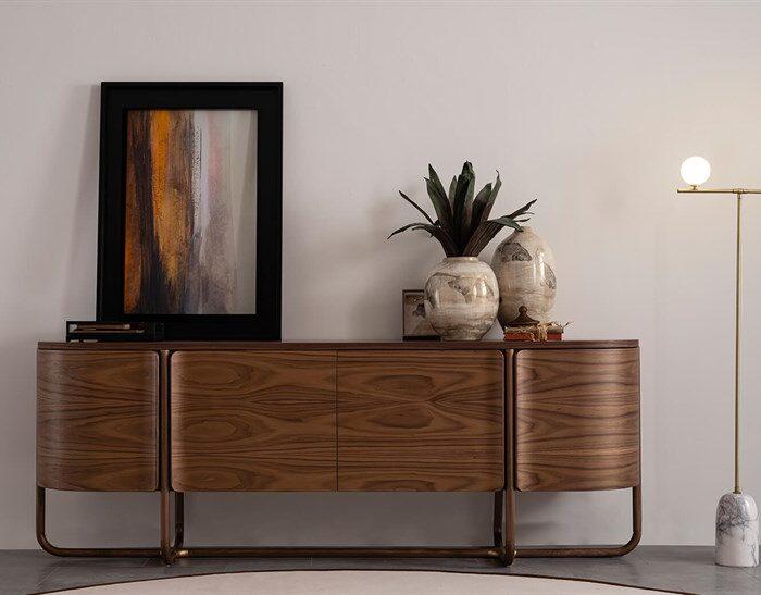 Eliza Natural Walnut Wood  With Metal Dining Room Set - Image 12