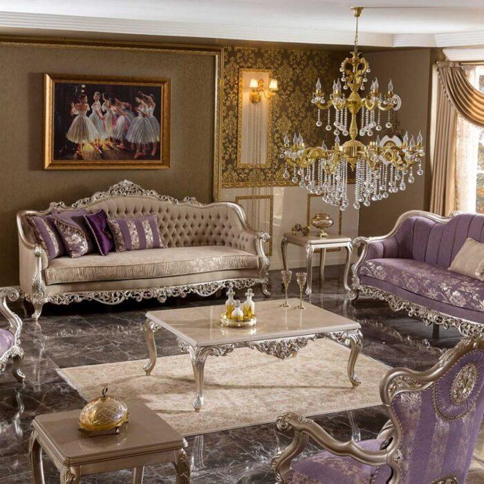 Luxury Diamond Avangarde Classic Living Room Sofa Set