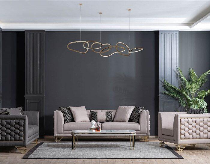 Lexxo Modern Living Room Sofa Set