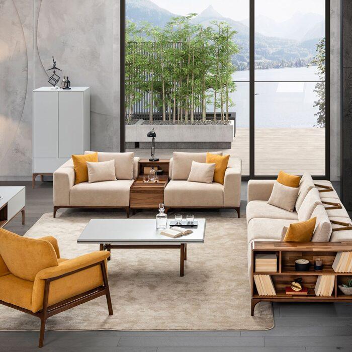 Ready Compact Minimalist Sofa Set