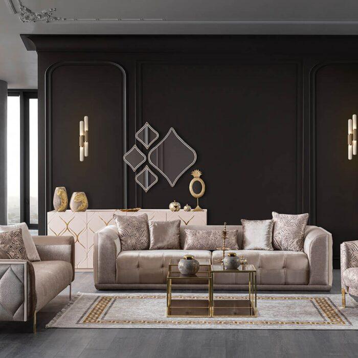 Leanildo Luxury Living Room Sofa Set