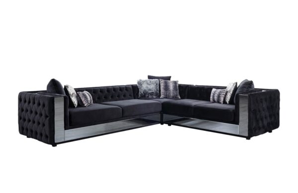 Owenni Chesterfield Mirrored Corner Sofa - Image 3