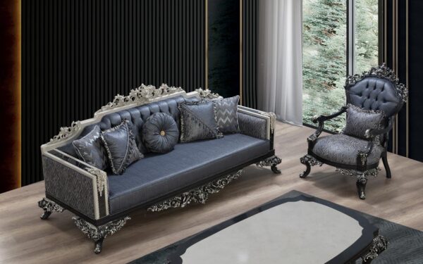 Khalifa Luxury Living Room Sofa Set - Image 4