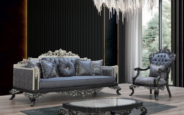 Khalifa Luxury Living Room Sofa Set - Image 5